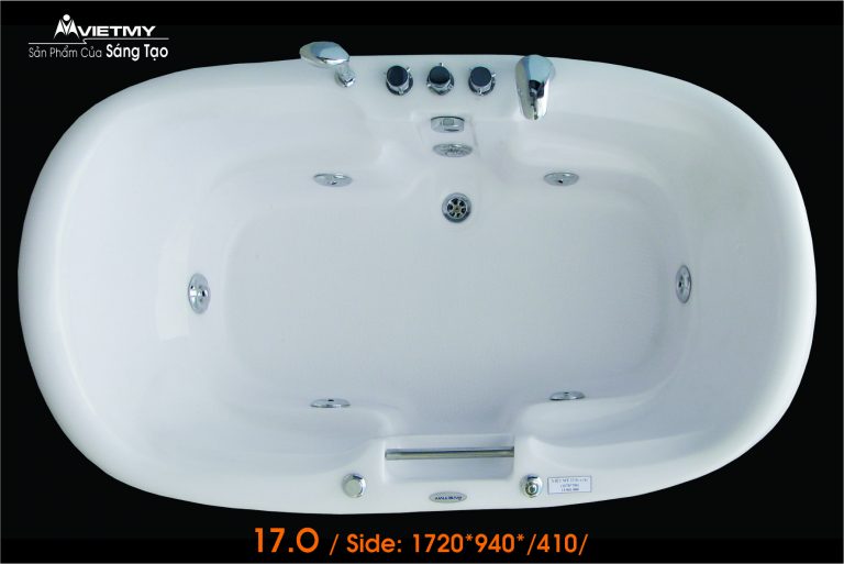 Bồn tắm oval massage Việt Mỹ 17.O