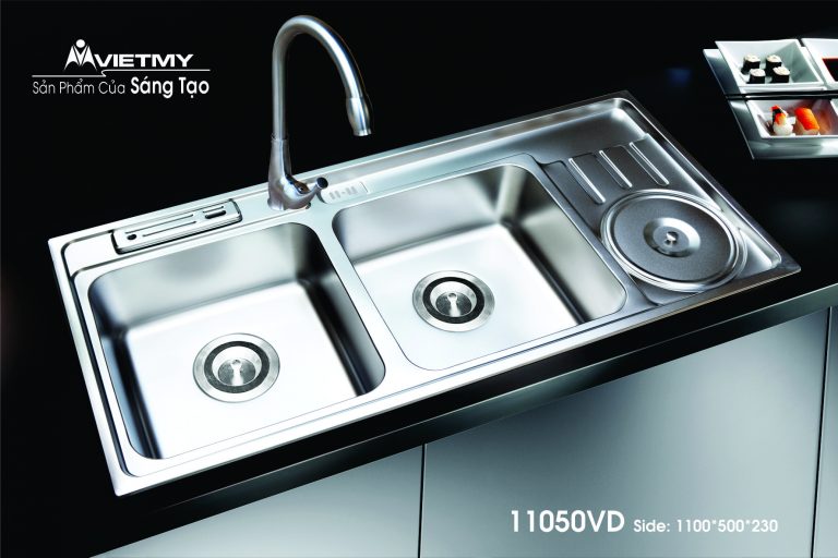 Chậu rửa chén Inox 201 Việt Mỹ H.11050VD