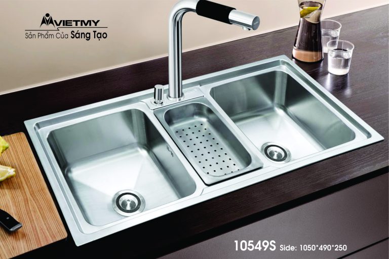 Chậu rửa chén Inox 201 Việt Mỹ H.10549S