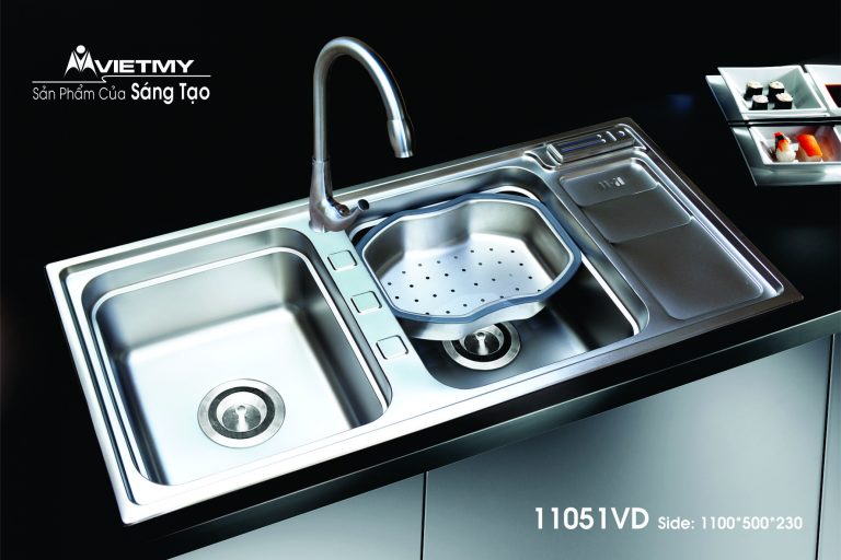 Chậu rửa chén Inox 201 Việt Mỹ H.11051VD