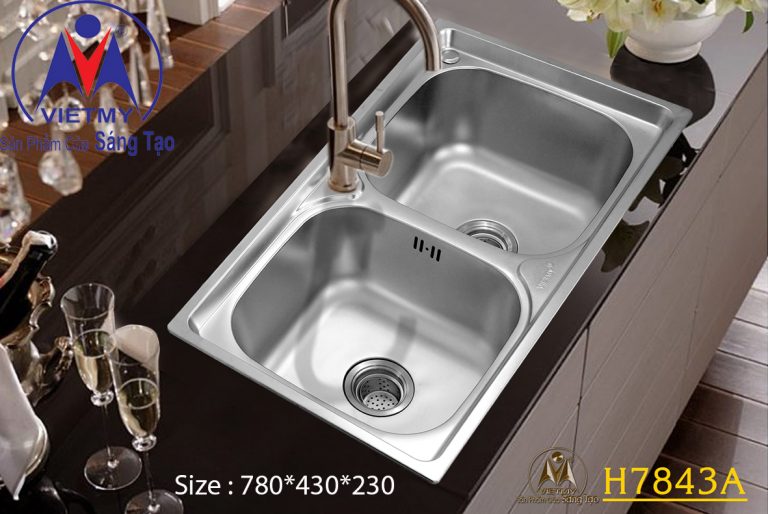 Chậu rửa chén Inox 201 Việt Mỹ H.7843A