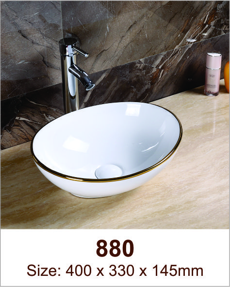 Lavabo sứ nổi Việt Mỹ 880