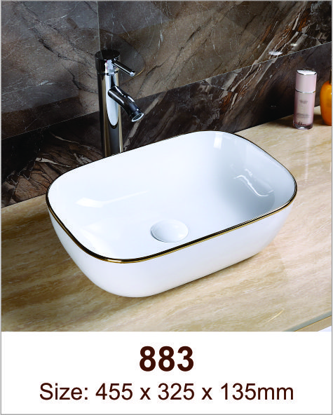 Lavabo sứ nổi Việt Mỹ 883