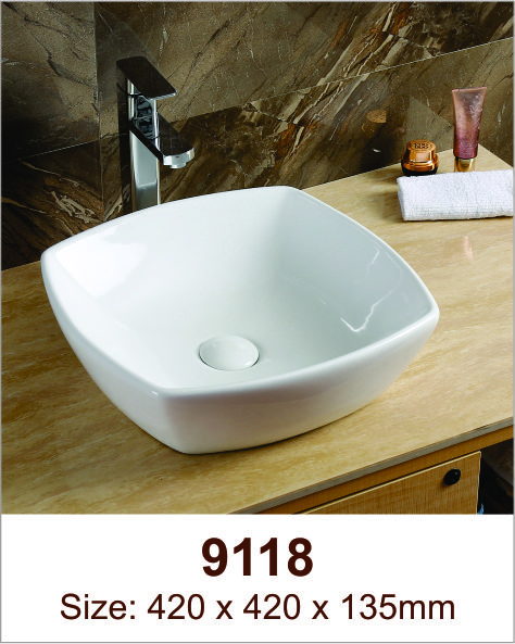 Lavabo sứ nổi Việt Mỹ 9118