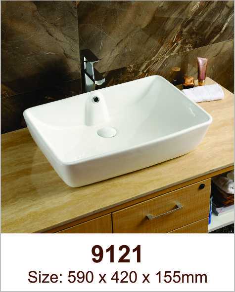 Lavabo sứ nổi Việt Mỹ 9121