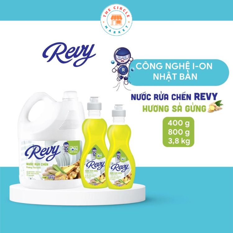 Nước rửa chén Revy hương sả gừng Can 20Kg