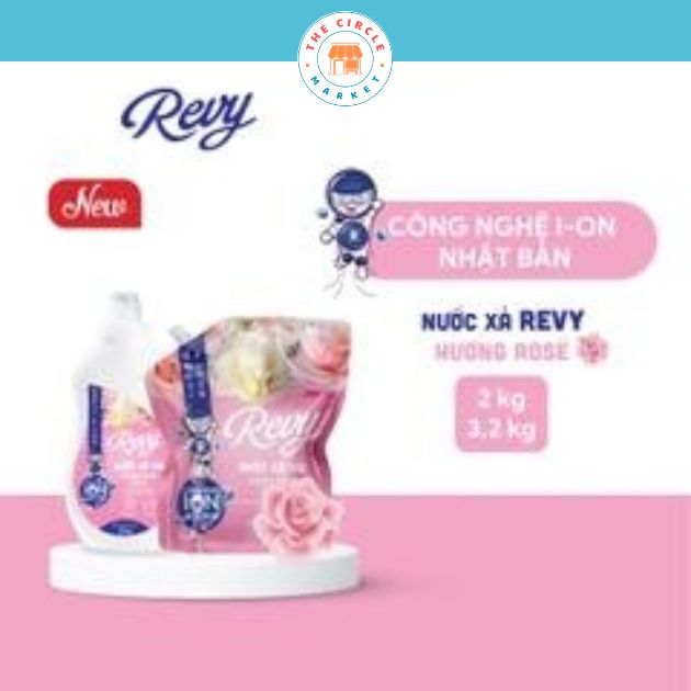 Nước xả vải Revy - Hương Rose chai 2kg