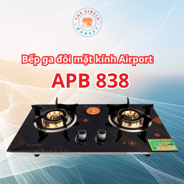 Bếp Gas Âm Đôi Cao Cấp AirPort – APB 838 BA - Chính hãng