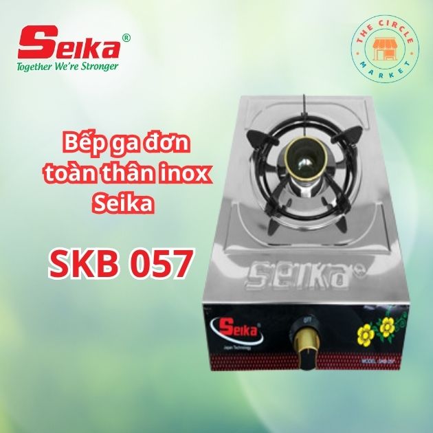 Bếp Gas Đơn Toàn Thân Inox Seika SKB 057- Hàng Chính Hãng