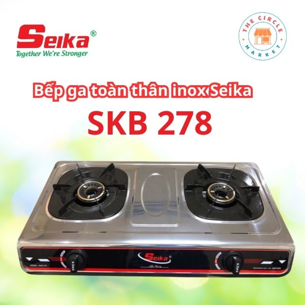 Bếp Gas Đôi Inox Seika (Sen Đồng) SKB278 – Hàng Chính Hãng