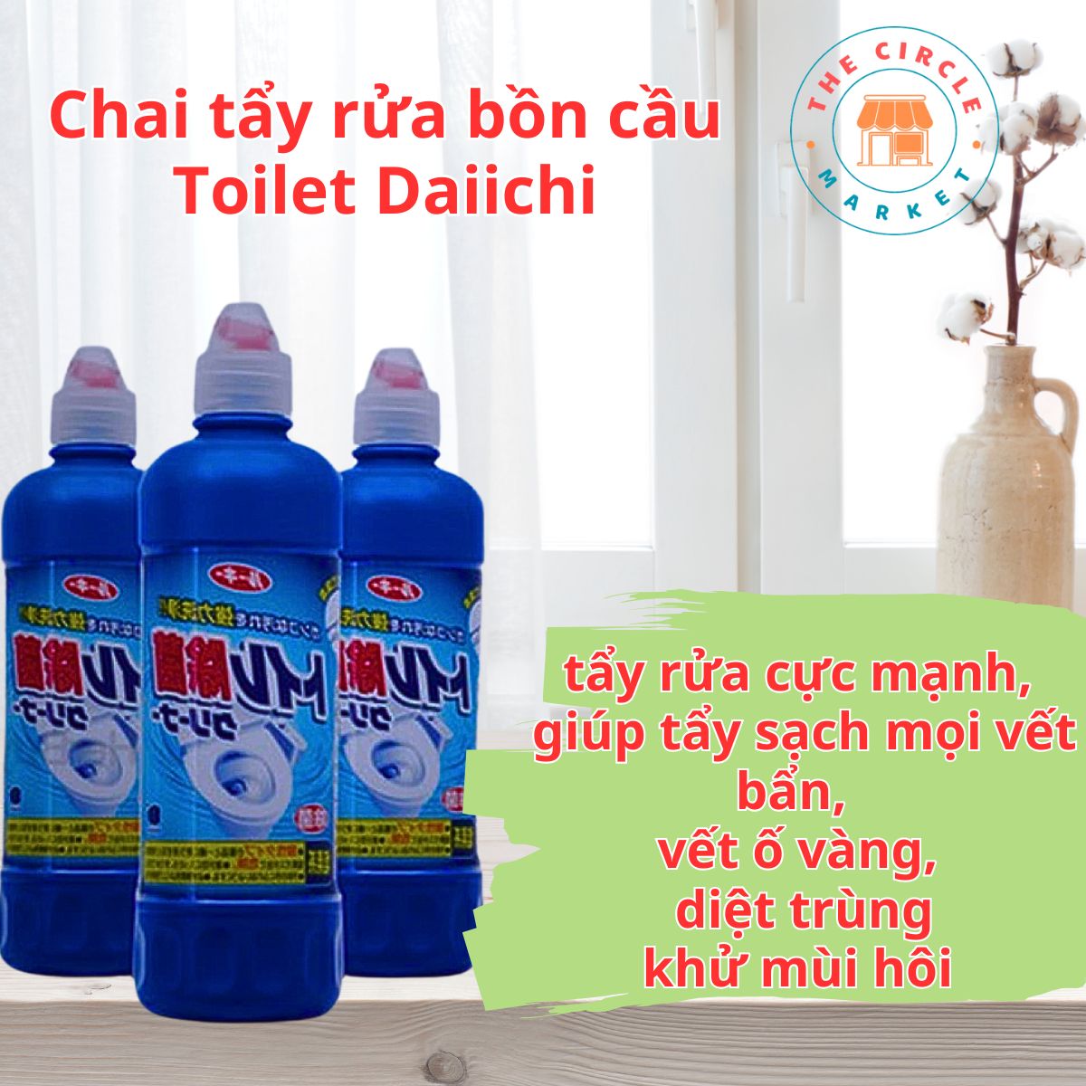 Chai tẩy rửa bồn cầu Toilet Daiichi Nhật Bản 500ml