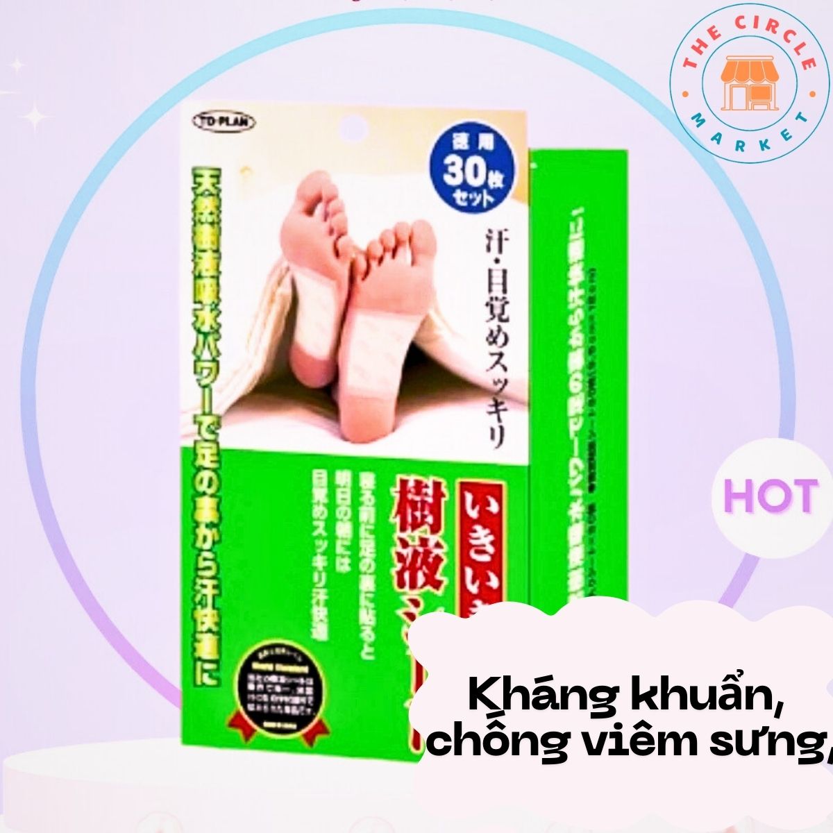 Miếng Dán Thải Độc Chân Top Plan 30 Miếng-KENKO-Nhật Bản