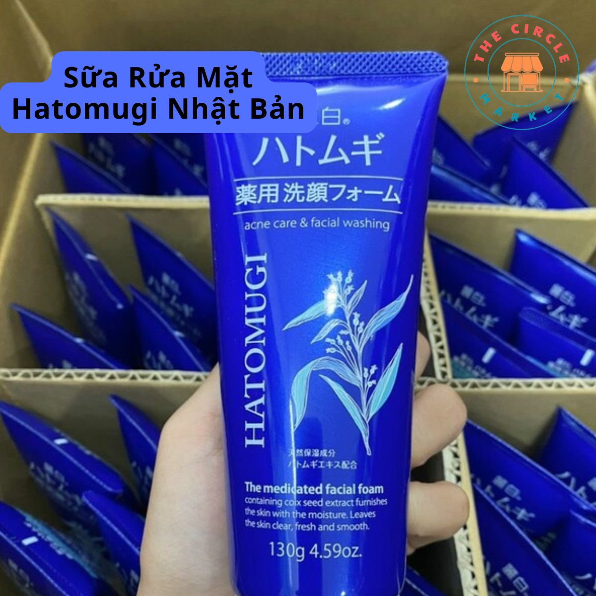 Sữa Rửa Mặt Hatomugi Naturie Skin Nhật Bản Da Mụn 130g