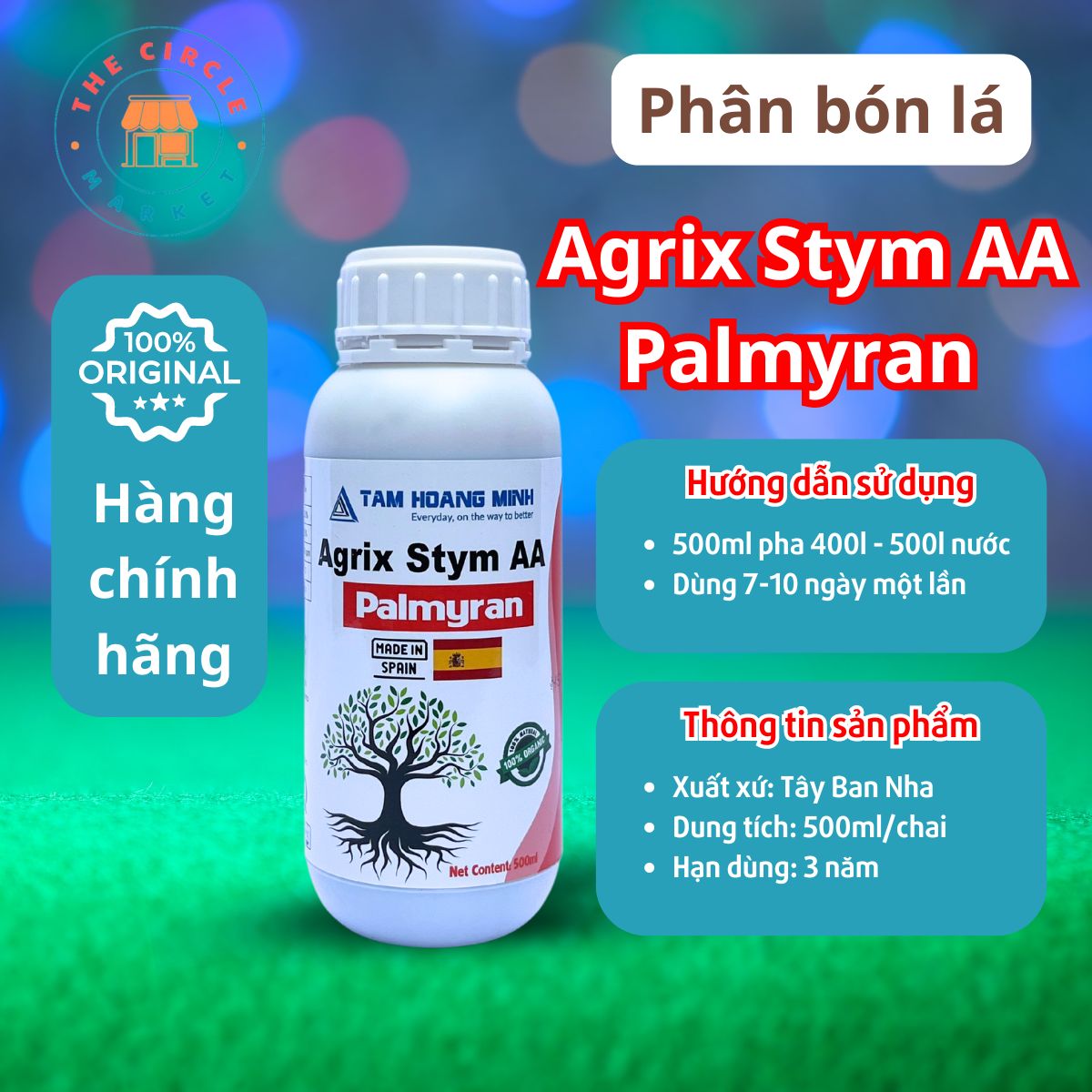 Phân bón lá Agrix Stym AA Palmyran – 500ml