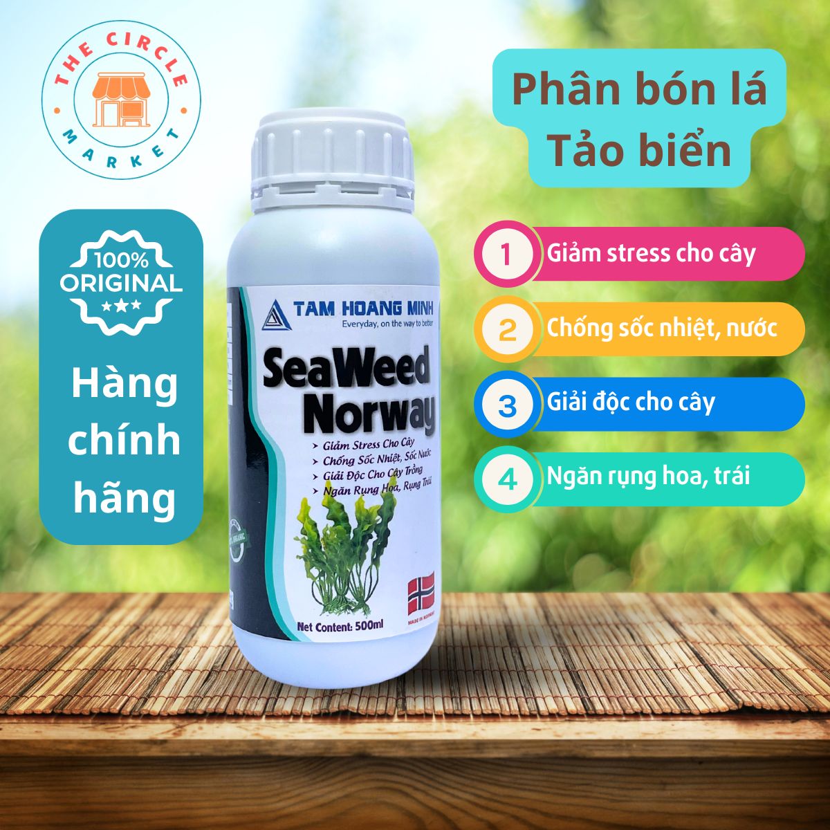 Phân hữu cơ bón lá SeaWeed Norway 500ml (tảo biển)