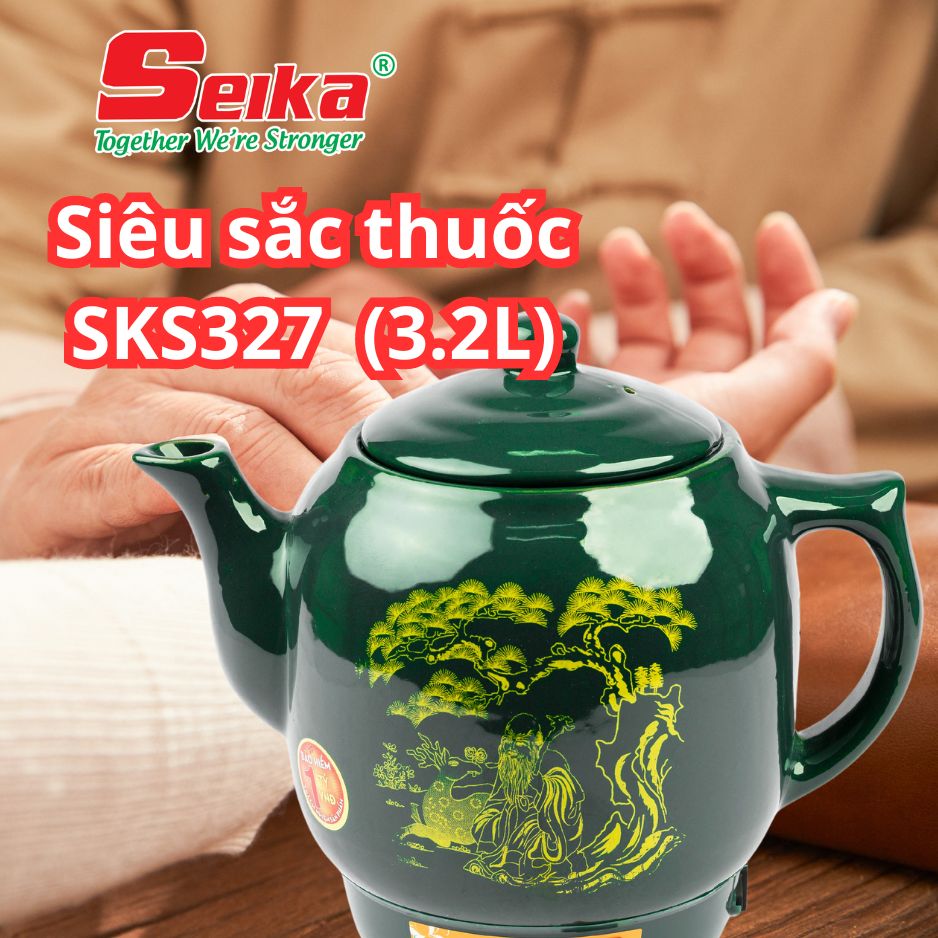 Siêu sắc thuốc cao cấp gốm sứ Bát Tràng 3.2 lít