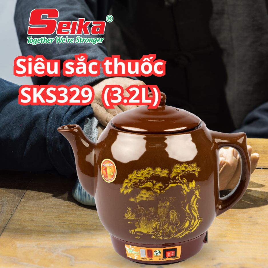 Siêu sắc thuốc cao cấp gốm sứ Bát Tràng 3.2 lít