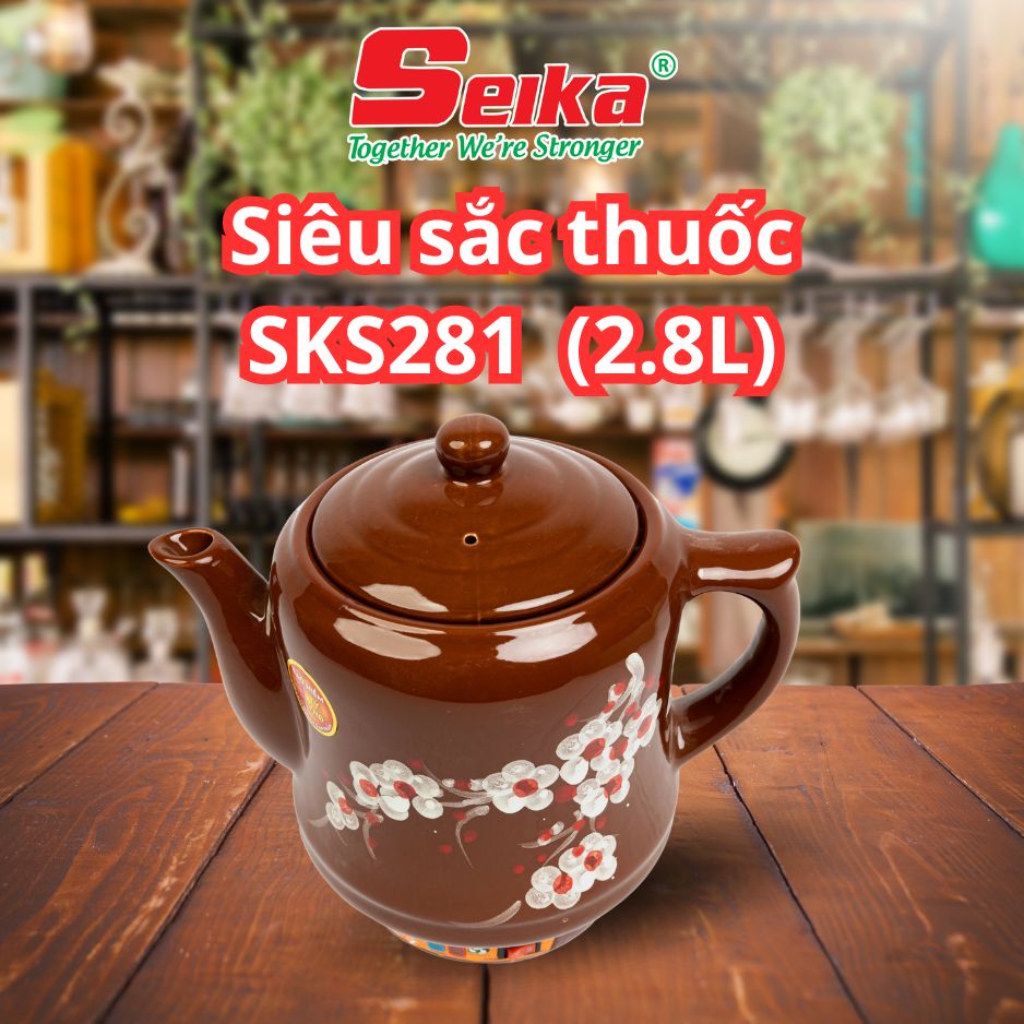 Siêu sắc thuốc cao cấp gốm sứ Bát Tràng 2.8 lít