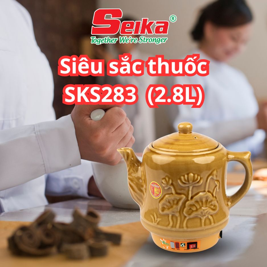 Siêu sắc thuốc cao cấp gốm sứ Bát Tràng 2.8 lít