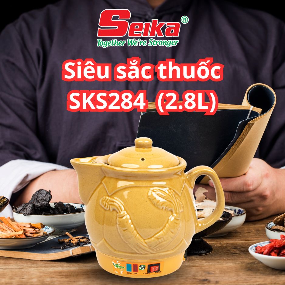 Siêu sắc thuốc cao cấp gốm sứ Bát Tràng 2.8 lít