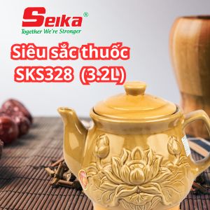 Siêu Sắc Thuốc Seika 3.2L SKS328 (Có báo reo - Sứ Bát Tràng)