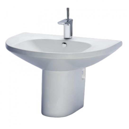 Chậu Lavabo Caesar LF2270/PF2470 Chân Ngắn Treo Tường