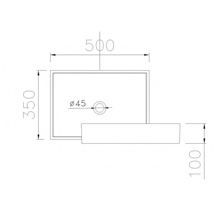 Bản vẽ kỹ thuật chậu Caesar LF5254 